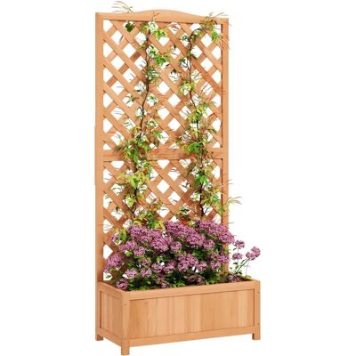 Unknown - Fioriera con Traliccio 76x36x170 cm - Marrone, legno di abete, 76L x 36P x 170A cm - Planter Unknown - Fioriera con Traliccio 76x36x170 cm - Marrone, legno di abete, 76L x 36P x 170A cm - Planter
