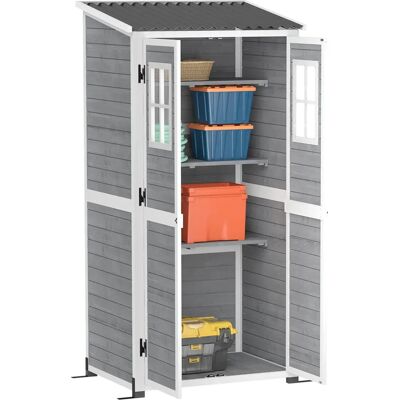 GENERIC - Armadio Porta Attrezzi da Esterno 91x69x185-192H - Grigio chiaro - Armadio attrezzi giardino GENERIC - Armadio Porta Attrezzi da Esterno 91x69x185-192H - Grigio chiaro - Armadio attrezzi giardino