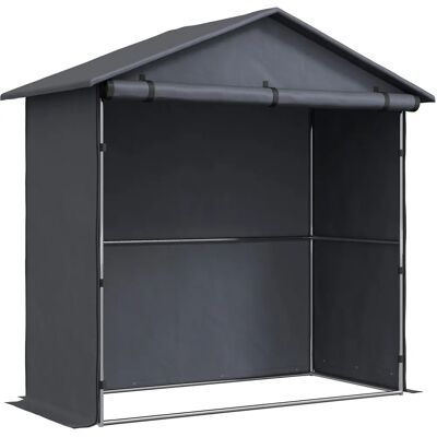 Tenda - GarageBikeMoto112x200x200 - Grigio scuro - Capanno da giardino Tenda - GarageBikeMoto112x200x200 - Grigio scuro - Capanno da giardino