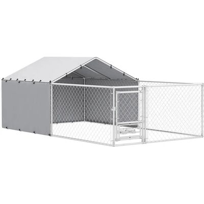 Unknown - 4Lx2.3x1.5m - Argento - Zincato - Recinto cane Unknown - 4Lx2.3x1.5m - Argento - Zincato - Recinto cane
