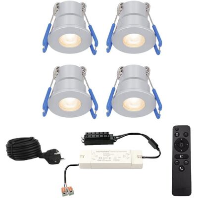 HOFTRONIC Milano - 4 LED-inbouwspots - Dimbaar - Complete set - IP65 HOFTRONIC Milano - 4 LED-inbouwspots - Dimbaar - Complete set - IP65