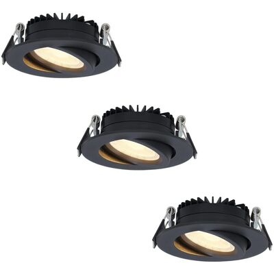 HOFTRONIC Set van 3 dimbare LED inbouwspots - 2700K warm wit - IP44 HOFTRONIC Set van 3 dimbare LED inbouwspots - 2700K warm wit - IP44
