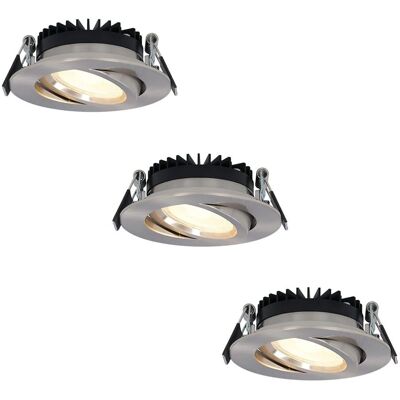 HOFTRONIC Dimbare LED inbouwspots - RVS - 6W - Warm wit - IP44 HOFTRONIC Dimbare LED inbouwspots - RVS - 6W - Warm wit - IP44