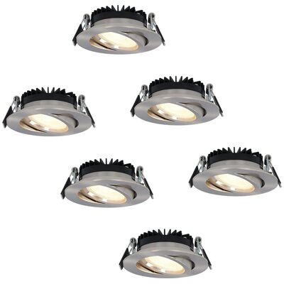 HOFTRONIC Inbouwspots LED - RVS - 6W - Dimbaar - IP44 - 2700K - Ultra dun HOFTRONIC Inbouwspots LED - RVS - 6W - Dimbaar - IP44 - 2700K - Ultra dun