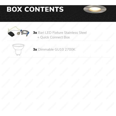 Hofronic RVS Dimbare LED Inbouwspot - IP65 Hofronic RVS Dimbare LED Inbouwspot - IP65