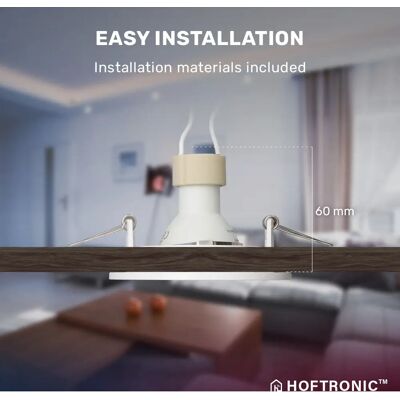 Hofronic Dublin Inbouwspots - WiFi + Bluetooth - App te bedienen - RGBWW Dimbaar - Wit - Kantelbaar - IP20 Hofronic Dublin Inbouwspots - WiFi + Bluetooth - App te bedienen - RGBWW Dimbaar - Wit - Kantelbaar - IP20