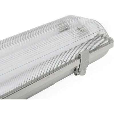 Aigostar LED Wannenleuchte doppelt - 120 cm - IP65 - 175lm/W - Inkl. 2x18 Watt T8 LED-Röhren - 4000K neutralweiß Aigostar LED Wannenleuchte doppelt - 120 cm - IP65 - 175lm/W - Inkl. 2x18 Watt T8 LED-Röhren - 4000K neutralweiß