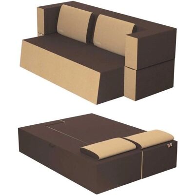 BALDIFLEX - Praticho - Seppia - 2-Posti - Divano letto BALDIFLEX - Praticho - Seppia - 2-Posti - Divano letto