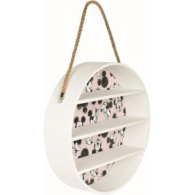 Étagère Disney Minnie - Mur rond en bois Rose - Publicité Étagère Disney Minnie - Mur rond en bois Rose - Publicité