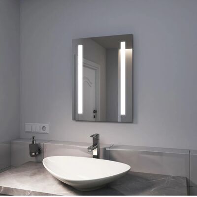 Emke 40x60cm Badezimmer Spiegel mit Dimmbarem LED - Badspiegel mit Beleuchtung Emke 40x60cm Badezimmer Spiegel mit Dimmbarem LED - Badspiegel mit Beleuchtung