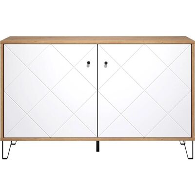 Ebuy24 Modell Touch Sideboard - 2 Dører, Eike Dekor, Hvit Mat - Sideboard Ebuy24 Modell Touch Sideboard - 2 Dører, Eike Dekor, Hvit Mat - Sideboard