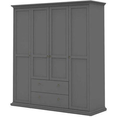 Venedig Kleiderschrank - 4 Türen & 2 Schubladen - Modernes Skandinavisches Design Venedig Kleiderschrank - 4 Türen & 2 Schubladen - Modernes Skandinavisches Design