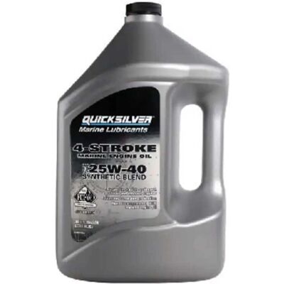 Huile de synthèse pour moteur 4 temps Quicksilver SAE 25W40 - Huile marine - Publicité Huile de synthèse pour moteur 4 temps Quicksilver SAE 25W40 - Huile marine - Publicité