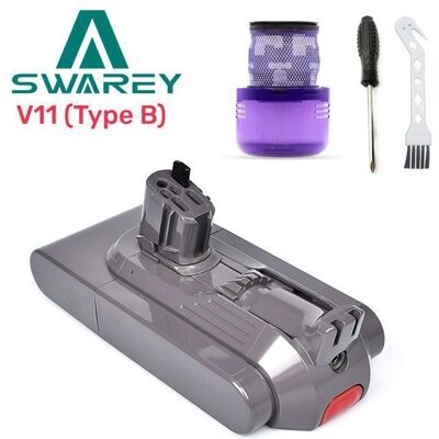 SWAREY Dyson V11 Batteri - 6000mAh, Li-ion, 25,2V - Batteri SWAREY Dyson V11 Batteri - 6000mAh, Li-ion, 25,2V - Batteri