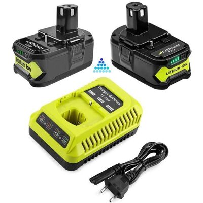 RYOBI P108 Batteripakke - 2x 6,0 Ah, 18V RYOBI P108 Batteripakke - 2x 6,0 Ah, 18V