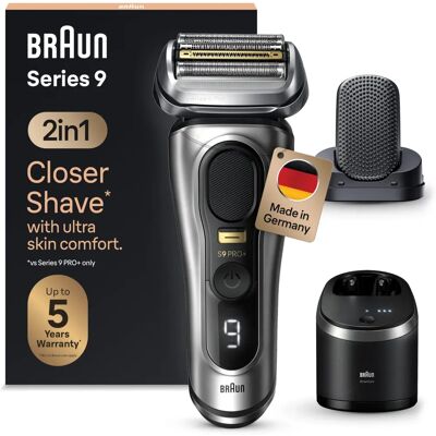 Rasoir électrique Braun Series 9 PRO+ - 9597cc Étanche Batterie 60min - Publicité Rasoir électrique Braun Series 9 PRO+ - 9597cc Étanche Batterie 60min - Publicité