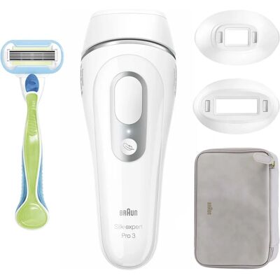 Epilator IPL Braun Silk-expert Pro 3 - Skin Pro 2.0, Alb Epilator IPL Braun Silk-expert Pro 3 - Skin Pro 2.0, Alb