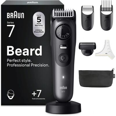 Braun Modèle BT7525 - Tondeuse pour barbe à réglage automatique - Publicité Braun Modèle BT7525 - Tondeuse pour barbe à réglage automatique - Publicité