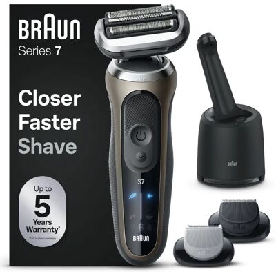 Braun Series 7 Elektrisch Scheerapparaat - Zwart, Bruin, Goud - Scheerapparaat Braun Series 7 Elektrisch Scheerapparaat - Zwart, Bruin, Goud - Scheerapparaat