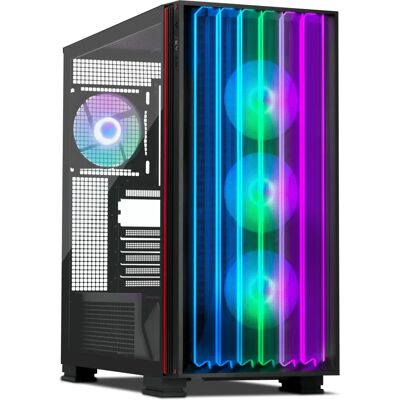 YEYIAN Mirage X Schwarz ARGB Temperglas Mid Tower PC-Gehäuse YEYIAN Mirage X Schwarz ARGB Temperglas Mid Tower PC-Gehäuse