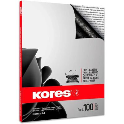 Kores A4 Carbon Paper - 100 Sheets Kores A4 Carbon Paper - 100 Sheets