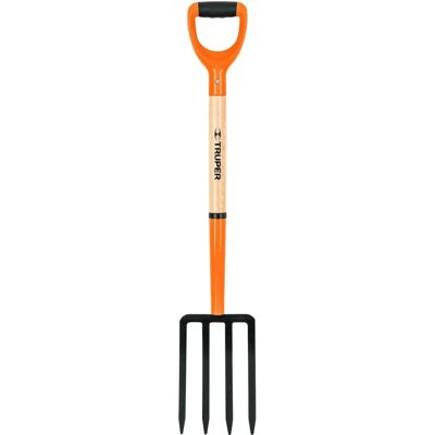 Horca para jardín Truper T2000 - 4 dientes - Cabeza de acero, mango ergonómico Horca para jardín Truper T2000 - 4 dientes - Cabeza de acero, mango ergonómico