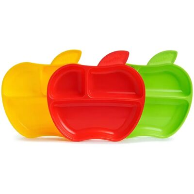 Talerze dla dzieci Lil' Apple od Munchkin - Zestaw 3 Talerze dla dzieci Lil' Apple od Munchkin - Zestaw 3