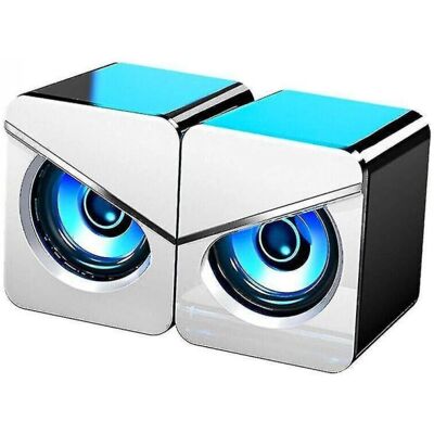 HKHBJS - Surround LED PC Speakers - White - USB Wired - Speakers HKHBJS - Surround LED PC Speakers - White - USB Wired - Speakers