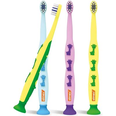 Brosse à dents pour enfants Elmex - Doux, Petite tête, Multicolore - 0-3 ans Brosse à dents pour enfants Elmex - Doux, Petite tête, Multicolore - 0-3 ans