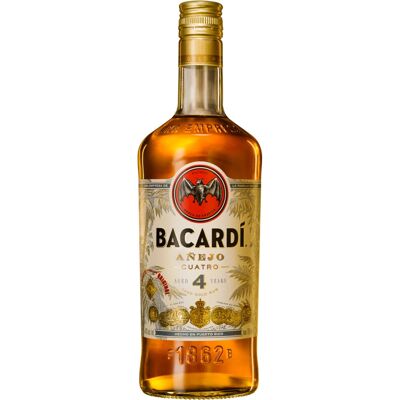 Bacardi Añejo Cuatro - 4 Jahre alter Goldrum - 0,7L Bacardi Añejo Cuatro - 4 Jahre alter Goldrum - 0,7L