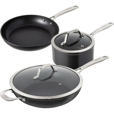 Kuhn Rikon Easy Pro 3 Piece Cookware Set - Energy Efficient, Induction Suitable Kuhn Rikon Easy Pro 3 Piece Cookware Set - Energy Efficient, Induction Suitable