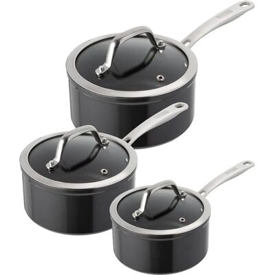 Kuhn Rikon Easy Pro 3-Piece Saucepan Set - Energy Efficient Induction Cookware Kuhn Rikon Easy Pro 3-Piece Saucepan Set - Energy Efficient Induction Cookware