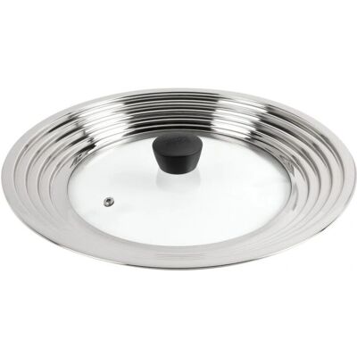 Kuhn Rikon - Multi Deckel Glas Inox 24-30 CM - Topfdeckel Kuhn Rikon - Multi Deckel Glas Inox 24-30 CM - Topfdeckel