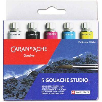 Carand ́Ache Gouache 3 Färger + Svart och Vit - Gouachefärg Carand ́Ache Gouache 3 Färger + Svart och Vit - Gouachefärg