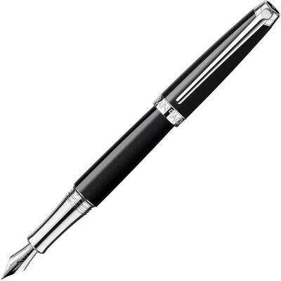 Caran d'Ache Leman Ebano Czarny Z Srebrnymi Detalami - M Caran d'Ache Leman Ebano Czarny Z Srebrnymi Detalami - M
