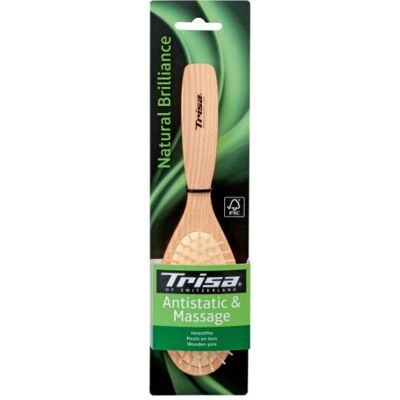 Trisa 679275 bois paddle 1pc - brosse à cheveux - Publicité Trisa 679275 bois paddle 1pc - brosse à cheveux - Publicité