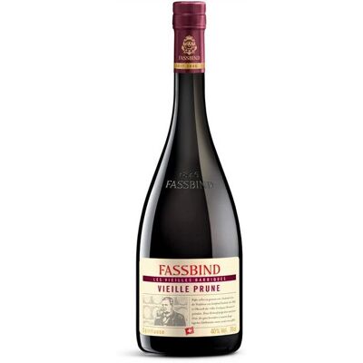 Fassbind Vieille Prune - Eau-de-vie de Prune Suisse - 40% - 0,7L - Publicité Fassbind Vieille Prune - Eau-de-vie de Prune Suisse - 40% - 0,7L - Publicité