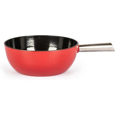 STÖCKLI Gusseisen Fondue-Topf - 24cm - Rot - Für Alle Wärmequellen STÖCKLI Gusseisen Fondue-Topf - 24cm - Rot - Für Alle Wärmequellen