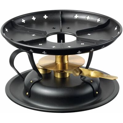 STÖCKLI - Estufa de fondue con quemador - Mecha en latón negro - 22/24 cm x 13,5 cm - Estufa de fondue - Publicité STÖCKLI - Estufa de fondue con quemador - Mecha en latón negro - 22/24 cm x 13,5 cm - Estufa de fondue - Publicité