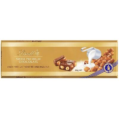 Lindt Złota Mleczna Czekolada z Orzechami Laskowymi - Premium Szwajcarska Jakość Lindt Złota Mleczna Czekolada z Orzechami Laskowymi - Premium Szwajcarska Jakość
