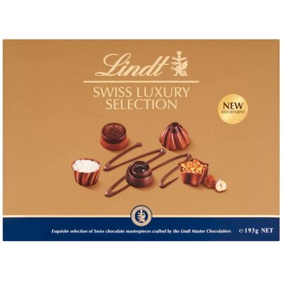 Lindt Swiss Luxury Selection Chocolate Box - Pralines, 195g Lindt Swiss Luxury Selection Chocolate Box - Pralines, 195g