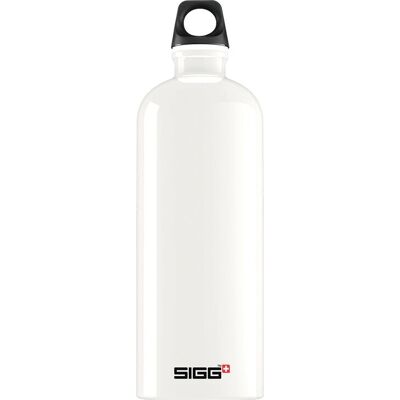 SIGG 1L Voyageur en aluminium blanc étanche - Bouteille d'eau SIGG 1L Voyageur en aluminium blanc étanche - Bouteille d'eau