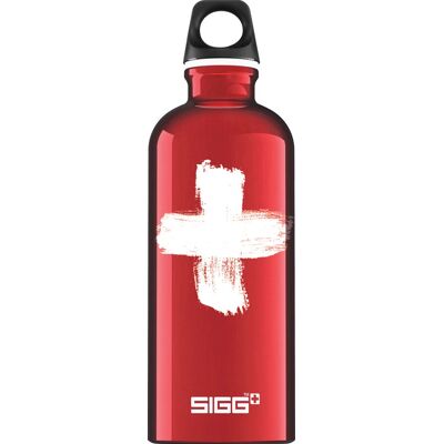 SIGG Swiss Hiking 600 ml Aluminium Rød - Vannflaske SIGG Swiss Hiking 600 ml Aluminium Rød - Vannflaske