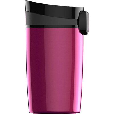 Tasse de voyage SIGG Miracle - 270 ml, noire, violette, antichute en acier inoxydable Tasse de voyage SIGG Miracle - 270 ml, noire, violette, antichute en acier inoxydable