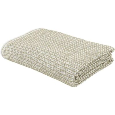 Eskimo - Ascona - Weiss - Oliv - throw blanket Eskimo - Ascona - Weiss - Oliv - throw blanket