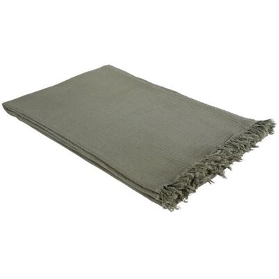 Eskimo - Nizza Oliv Plaid - Oliv - throw blanket Eskimo - Nizza Oliv Plaid - Oliv - throw blanket