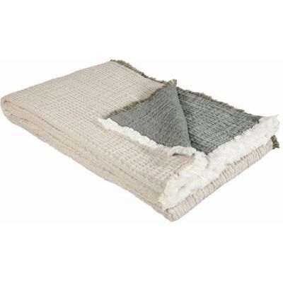 Eskimo - Nora - Beige - Oliv - Throw blanket Eskimo - Nora - Beige - Oliv - Throw blanket