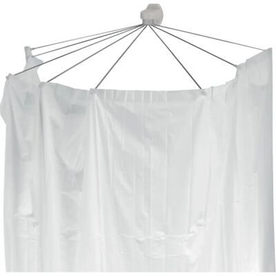 SPIRELLA Ombrella White Shower Curtain - Shower Screen SPIRELLA Ombrella White Shower Curtain - Shower Screen