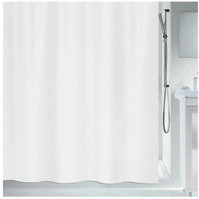 Spirella Primo Polyester White Shower Curtain Spirella Primo Polyester White Shower Curtain