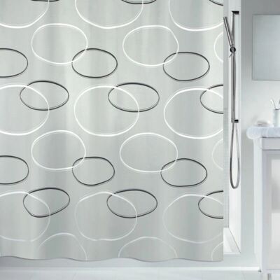 Spirella 7610583135308 Douchegordijn - Grijs - Waterafstotend polyester Spirella 7610583135308 Douchegordijn - Grijs - Waterafstotend polyester